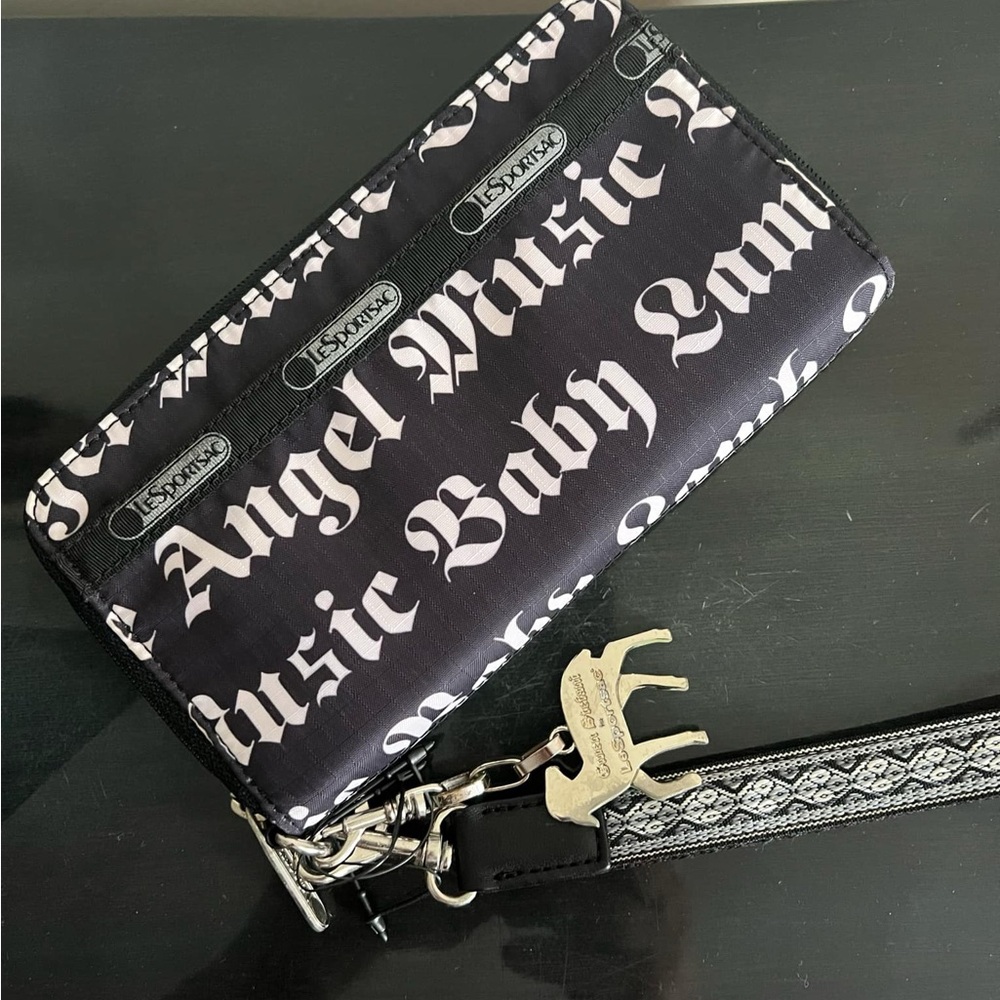 LeSportsac LAMB Black and White Wallet